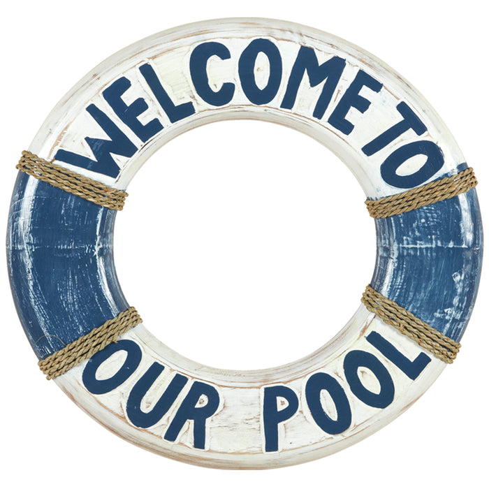 RAM Outdoor Décor Welcome To Our Pool Life Ring ODR721