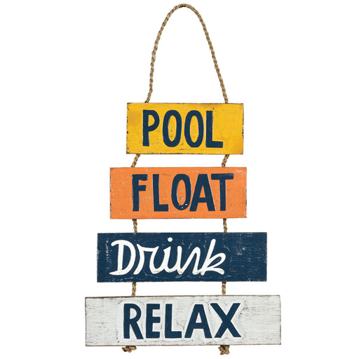 RAM Outdoor Décor Pool, Float, Drink, Relax ODR723