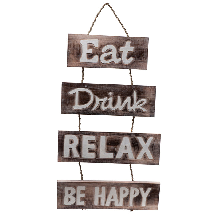 RAM Outdoor Décor Eat, Drink, Relax, Be Happy ODR753