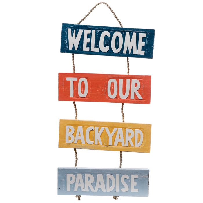 RAM Outdoor Décor Welcome To Our Backyard ODR755