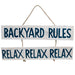 RAM Outdoor Décor Backyard Rules ODR779