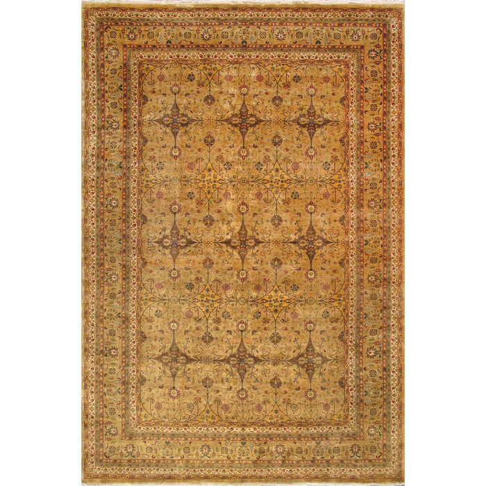 Pasargad Home Baku Collection Hand-Knotted Camel Wool Area Rug-11' 9" X 17' 8" p-713B 12x18