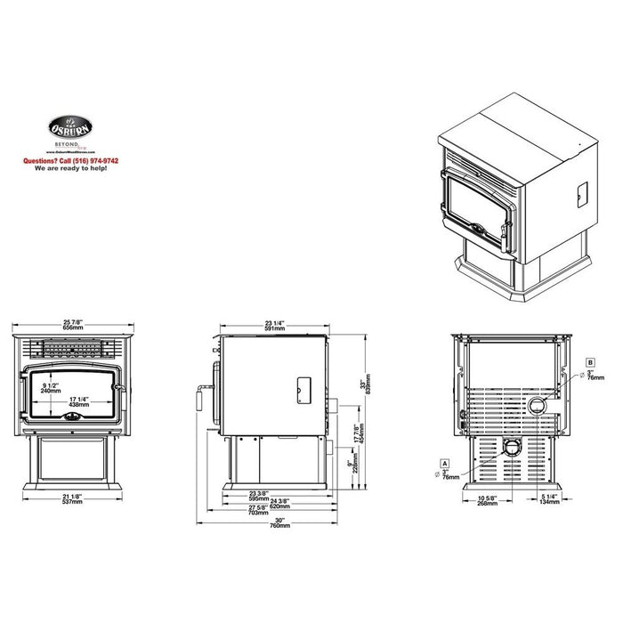 Osburn 2500 Pellet Stove OP00025