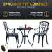 Ekta 3-Piece Outdoor Bistro Set for Patio, Multiple Colors