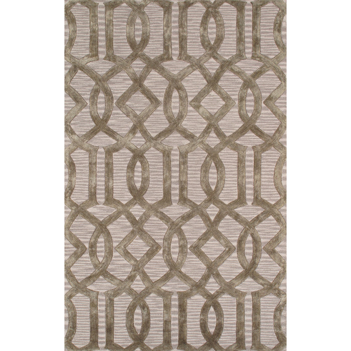 Pasargad Home Transitional Collection Hand-Tufted Silk & Wool Area Rug- 5' 0" X 8' 0" PBW-765BGE 5X8