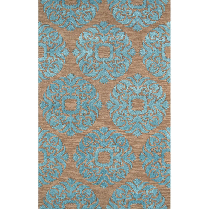 Pasargad Home Transitional Collection Hand-Tufted Silk & Wool Area Rug- 5' 0" X 8' 0" PBW-784BR 5X8