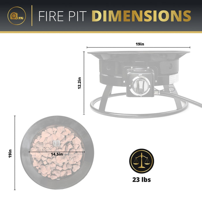 Apollo 20" Outdoor Portable Fire Pit for Travel