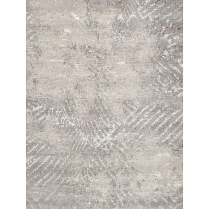 Pasargad Home Modern Collection Hand-Knotted Silk & Wool Area Rug PG-1867-4 9x12