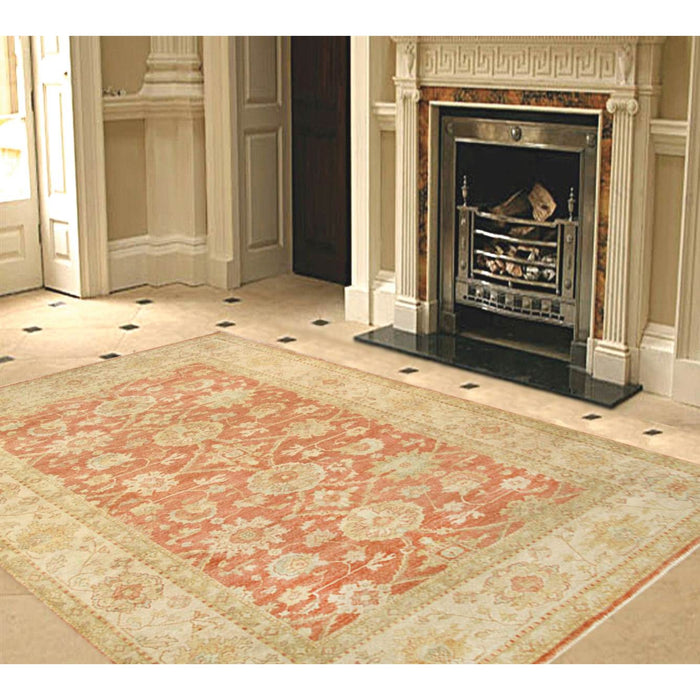 Pasargad Home Melody Collection Hand-Knotted Lamb's Wool Area Rug- 12' 5" X 18' 3" PJ-504 12X18