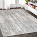 Pasargad Home Beverly Collection Hand-Loomed Grey Silk Rug- 6' 0" X 9' 0" POP-8145 6x9