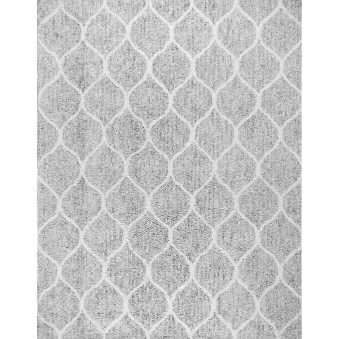 Pasargad Home Moroccan Collection Hand-Woven Poly and Cotton Area Rug- 8' 0" X 10' 0" PPSR-17071 8x10