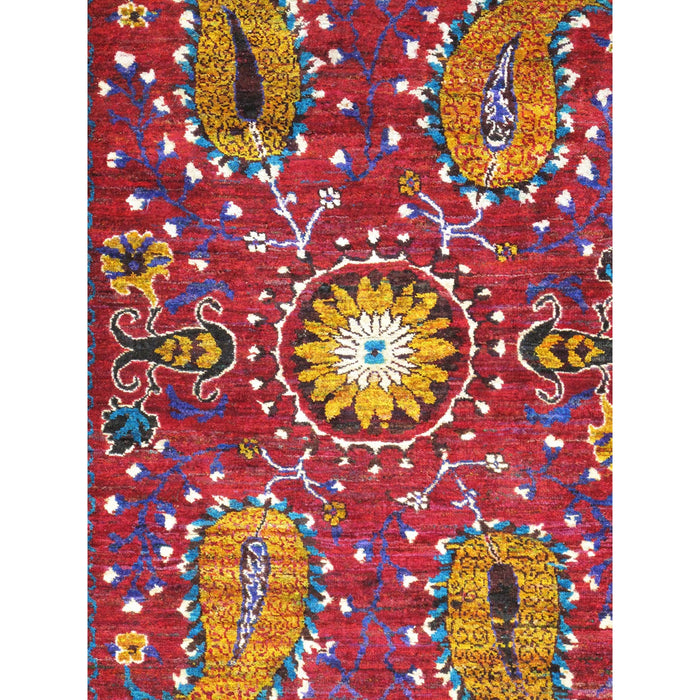 Pasargad Home Melody Collection Hand-Knotted Silk Area Rug 5' 7" X 8' 1" PSLK-20 6X8
