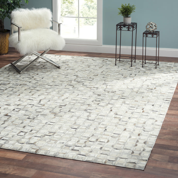 Pasargad Home Hand-Loomed Cowhide Area Rug- 7' 9" X 9' 9" PTX-5113 8X10