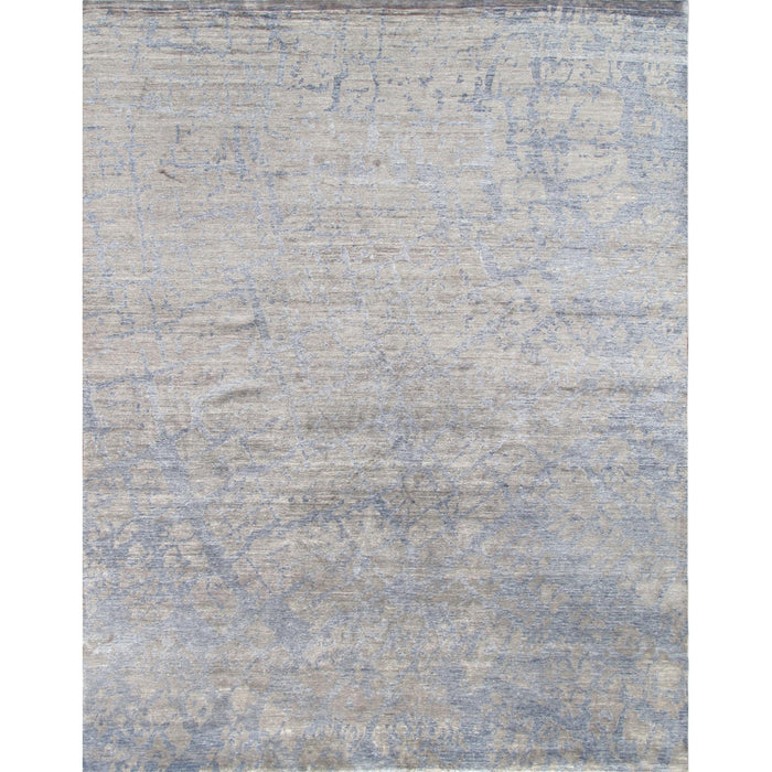 Pasargad Home Modern Collection Hand-Knotted Silk Area Rug- 9' 1" X 11' 10" PZA-45A 9X12