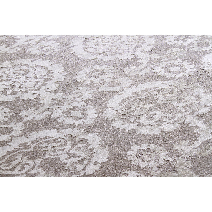 Pasargad Home Transitional Collection Hand-Knotted Silk & Wool Area Rug- 8' 9" X 11' 9" PALE-294-3 9x12