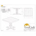 LuxCraft 41" Dining Height Square Table