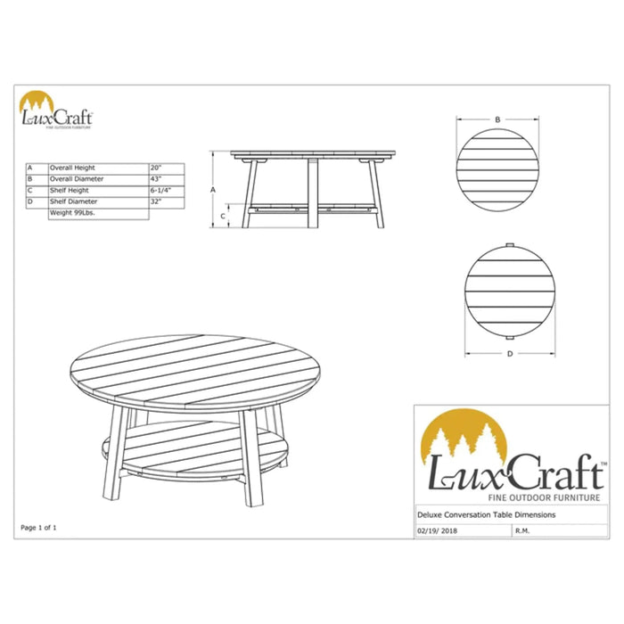 LuxCraft Deluxe Conversation Table