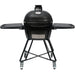 Primo All-In-One Oval Ceramic Kamado Grill With Cradle, Side Shelves, And Stainless Steel Grates - PGCXLC