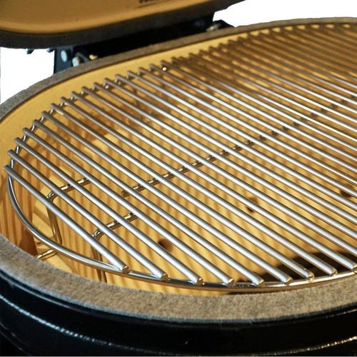 Primo Oval Ceramic Kamado Grill with Stainless Steel Grates - PGCXLH