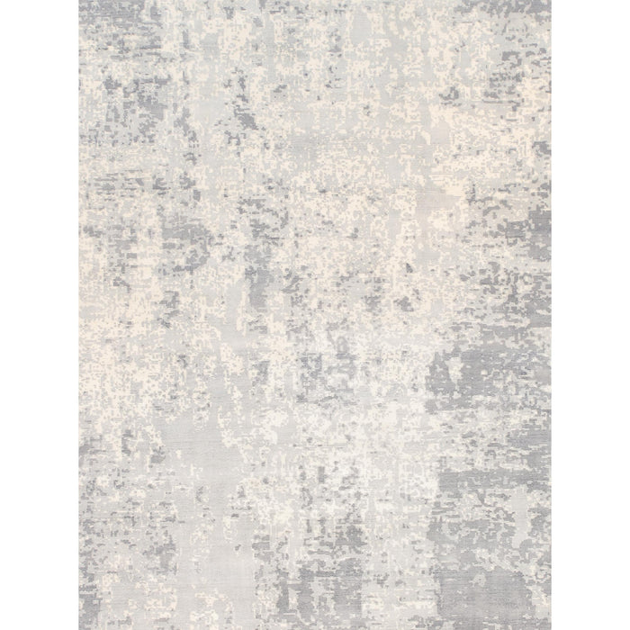 Pasargad Home Mirage Collection Hand-Loomed Bamboo Silk Area Rug, 10' 0" X 14' 0", Grey psh-25 10x14