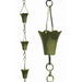 Patina Products Verdigris Fluted Cup Rain Chain-Half Length R252H
