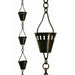 Patina Products Antique Copper Shade Cup Rain Chain-full length R257
