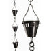 Patina Products Brushed Stainless Shade Cup Rain Chain-full length R264