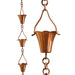 Patina Products Copper Fluted Cup Rain Chain-Half Length R277H