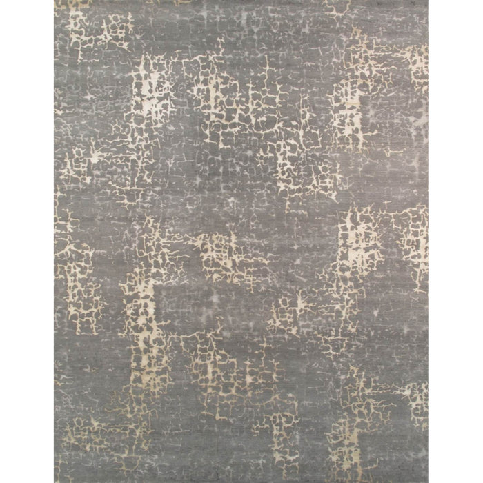 Pasargad Home Modern Collection Hand-Knotted Grey Silk & Wool Area Rug- 2' 0" X 3' 0" REF-2B 2X3