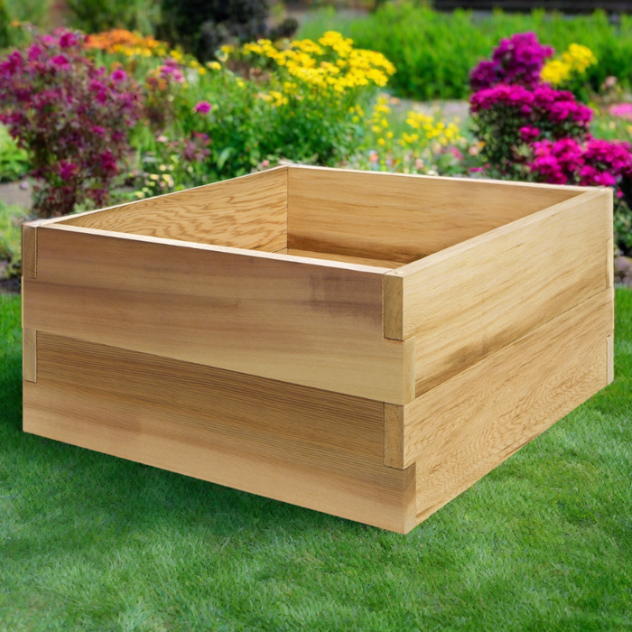 All Things Cedar 2-ft Square 2-Tier Raised Garden Box RG24-2