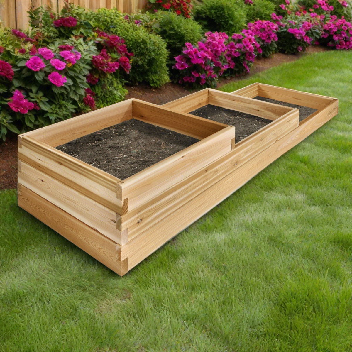 All Things Cedar 3-Step Tiered Garden Box RGT15 — Archic Furniture