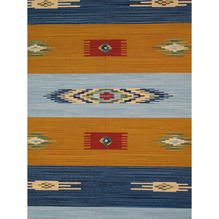 Pasargad Home Anatolian Collection Flat Weave Cotton Area Rug- 6' 0" X 9' 0" , Multi/Multi pbb-02 6x9