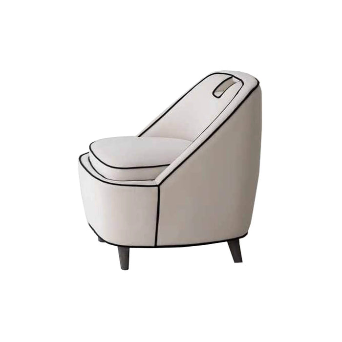 LH Imports Ebony Club Chair - Ivory RNS026-I