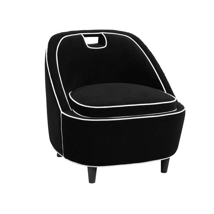 LH Imports Ebony Club Chair - Black RNS026