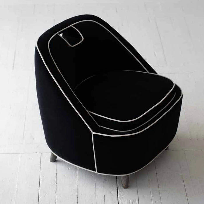 LH Imports Ebony Club Chair - Black RNS026