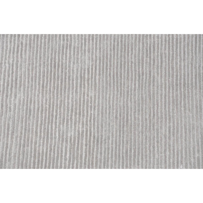 Pasargad Home Edgy Collection Hand-Tufted Bamboo Silk & Wool Area Rug- 5' 0" X 8' 0" , Silver/Grey pvny-11 5x8