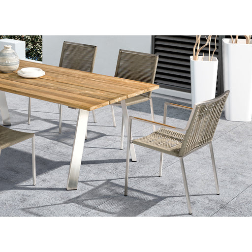 Whiteline Modern Living Rhea Outdoor Dining Armchair