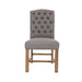 LH Imports York Dining Chair - Charcoal Grey & Natural Legs SDC05-07O