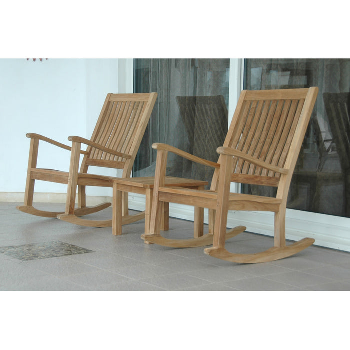 Anderson Teak Del-Amo Bahama 3-Pieces Set with Square Side Table Set-4