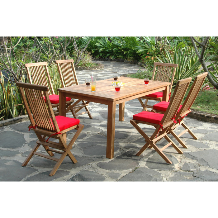 Anderson Teak Montage Bristol 7-Pieces Dining Set SET-202 detail view