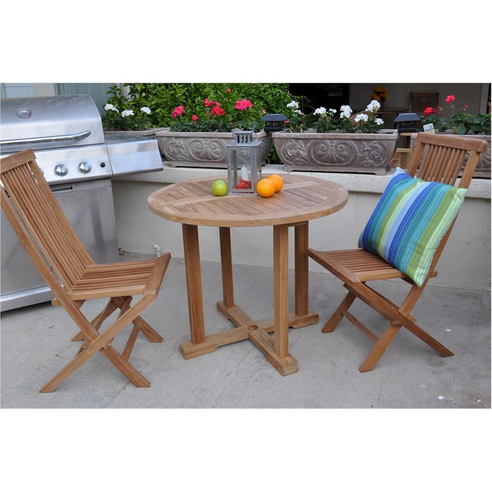 Anderson Teak Montage Bristol 3-Pieces Dining Set SET-209 detail view