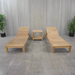 Anderson Teak South Bay Glenmore 3-Pieces Lounger Set SET-276