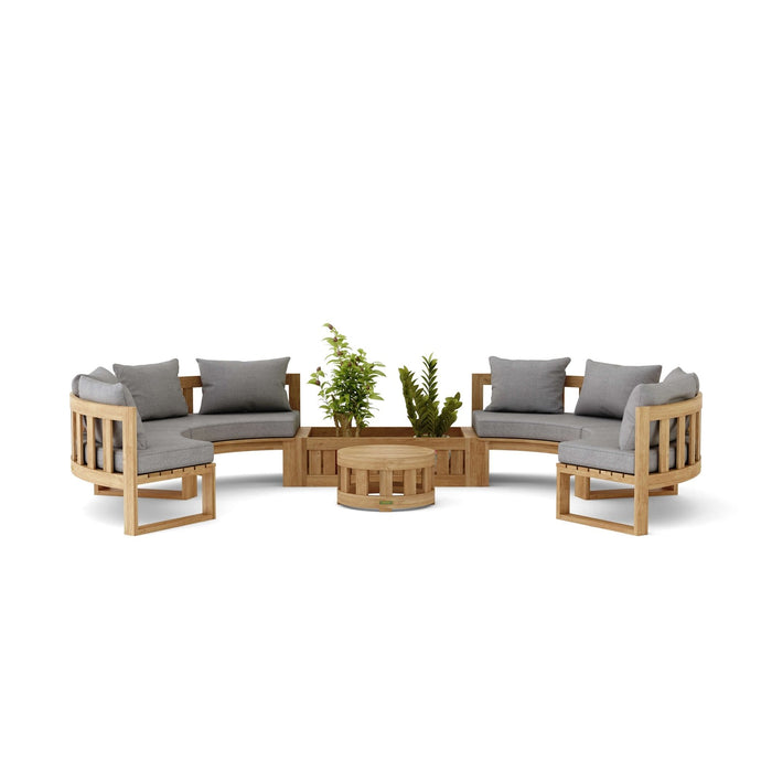 Anderson Teak SET-809 Circular Modular Deep Seating Set SET-809