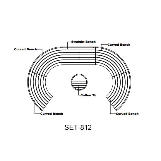 Anderson Teak SET-812 Circular Modular Deep Seating Set SET-812