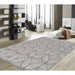 Pasargad Home Simplicity Collection Flat Weave Polyester Silver Area Rug SILVIA-02 5x8