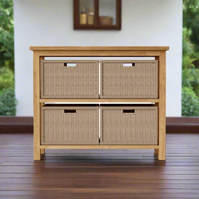 Anderson Teak Towel Console w/ 2 Shelves Table SPA-4720