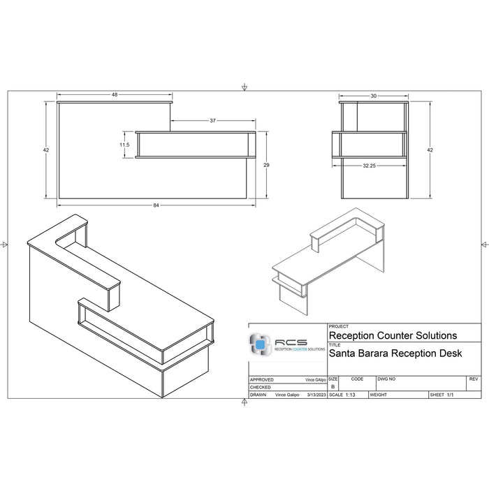 Reception Counter Solutions - Santa Barbara Reception Desk