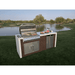 KoKoMo Classic Shiplap Outdoor Kitchen KoKoMo Grill with Waterfall Edge