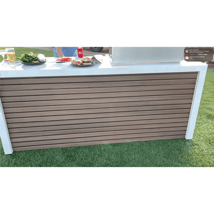 KoKoMo Classic Shiplap Outdoor Kitchen KoKoMo Grill with Waterfall Edge