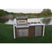 KoKoMo Classic Shiplap Outdoor Kitchen KoKoMo Grill with Waterfall Edge